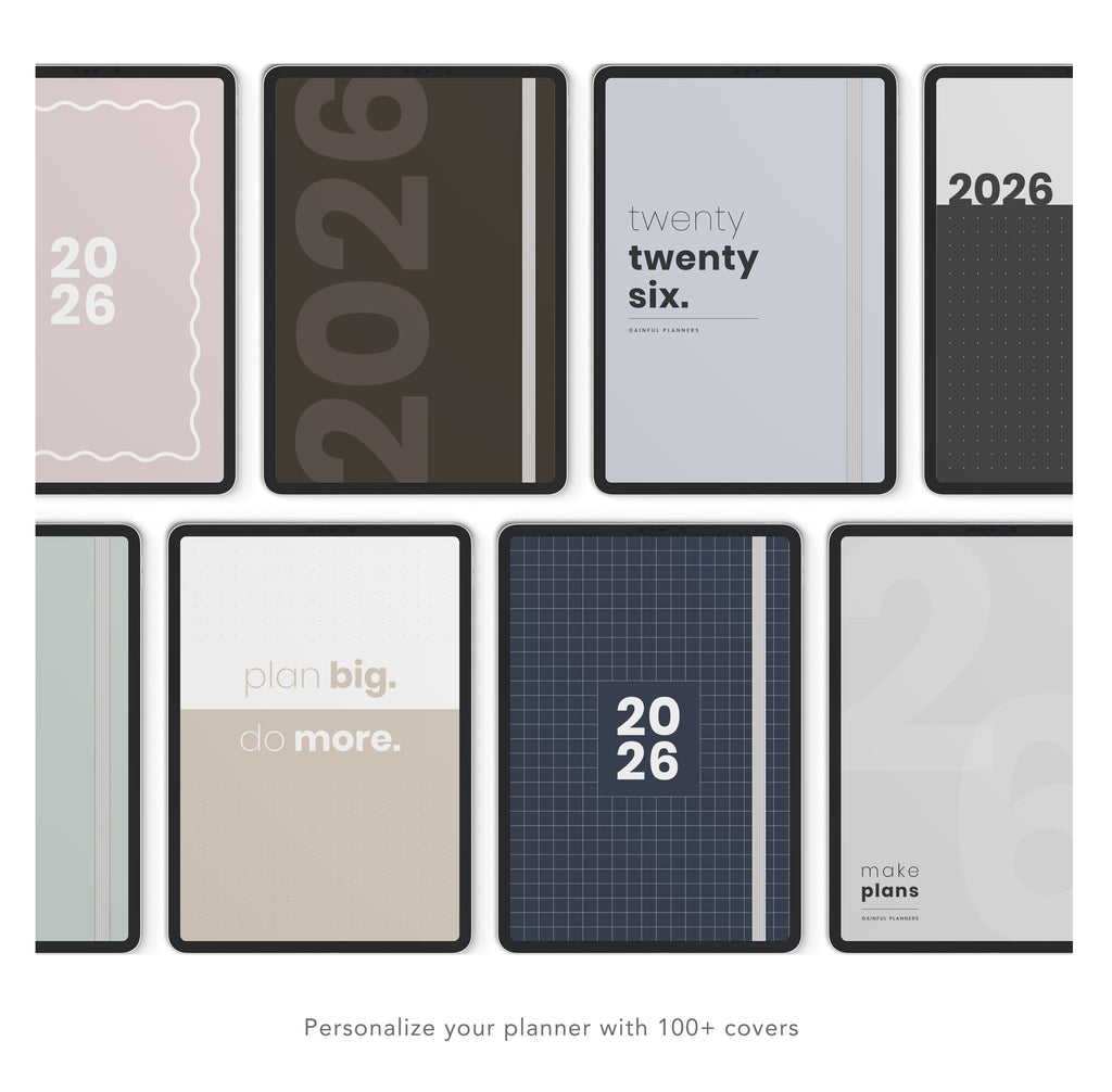Neutral Portrait Digital Planner 2026