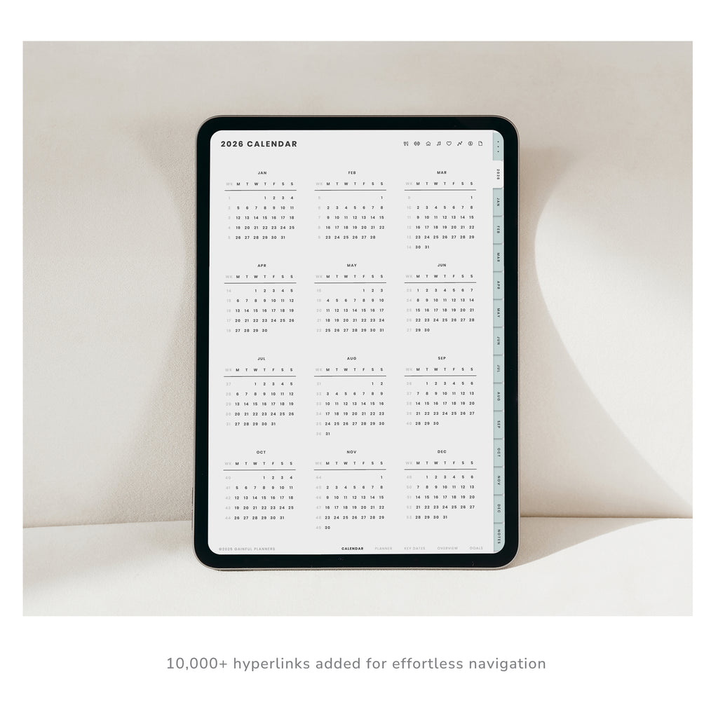 Pastel Portrait Digital Planner 2026