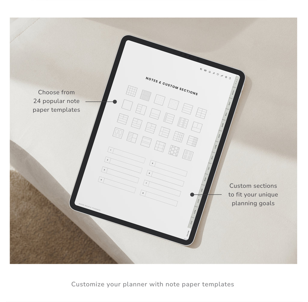 Neutral Portrait Digital Planner 2026