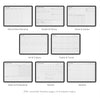Collection of 8 planner pages for various life categories on a white background.