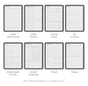 Collection of lifestyle templates for different topics on a white background