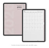 Two planners with one showing a calendar layout and the other with 'make plans' text on a white background.